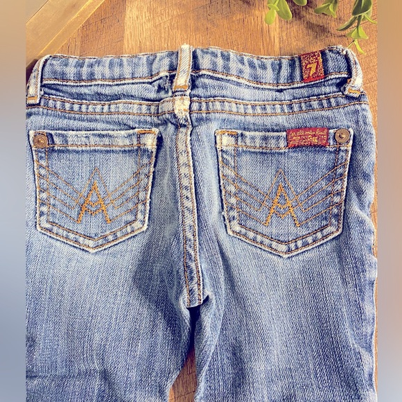 Pre-owned: 7 for all mankind toddler girl boot cut jeans - Picture 3 of 4